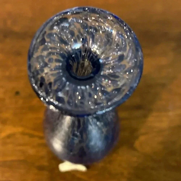 Jan Stievens Glashytta Sweden Small Blue Hand Blown Vase Rare Pristine Condition - Picture 3 of 6